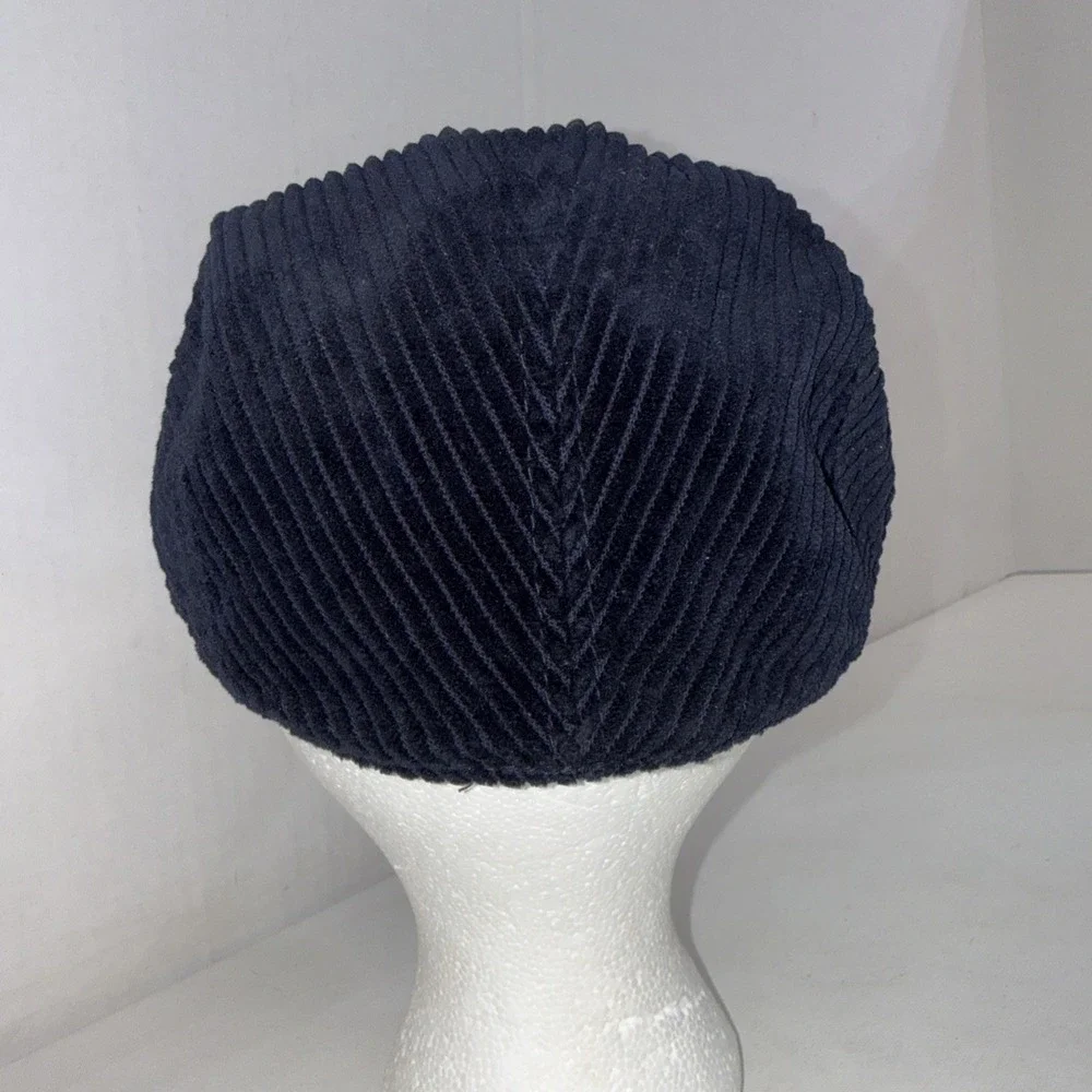 Gap Vintage Y2K 2006 Blue Cabbie Paperboy Baker Boy Cap Corduroy Newsboy Hat - Picture 6 of 10